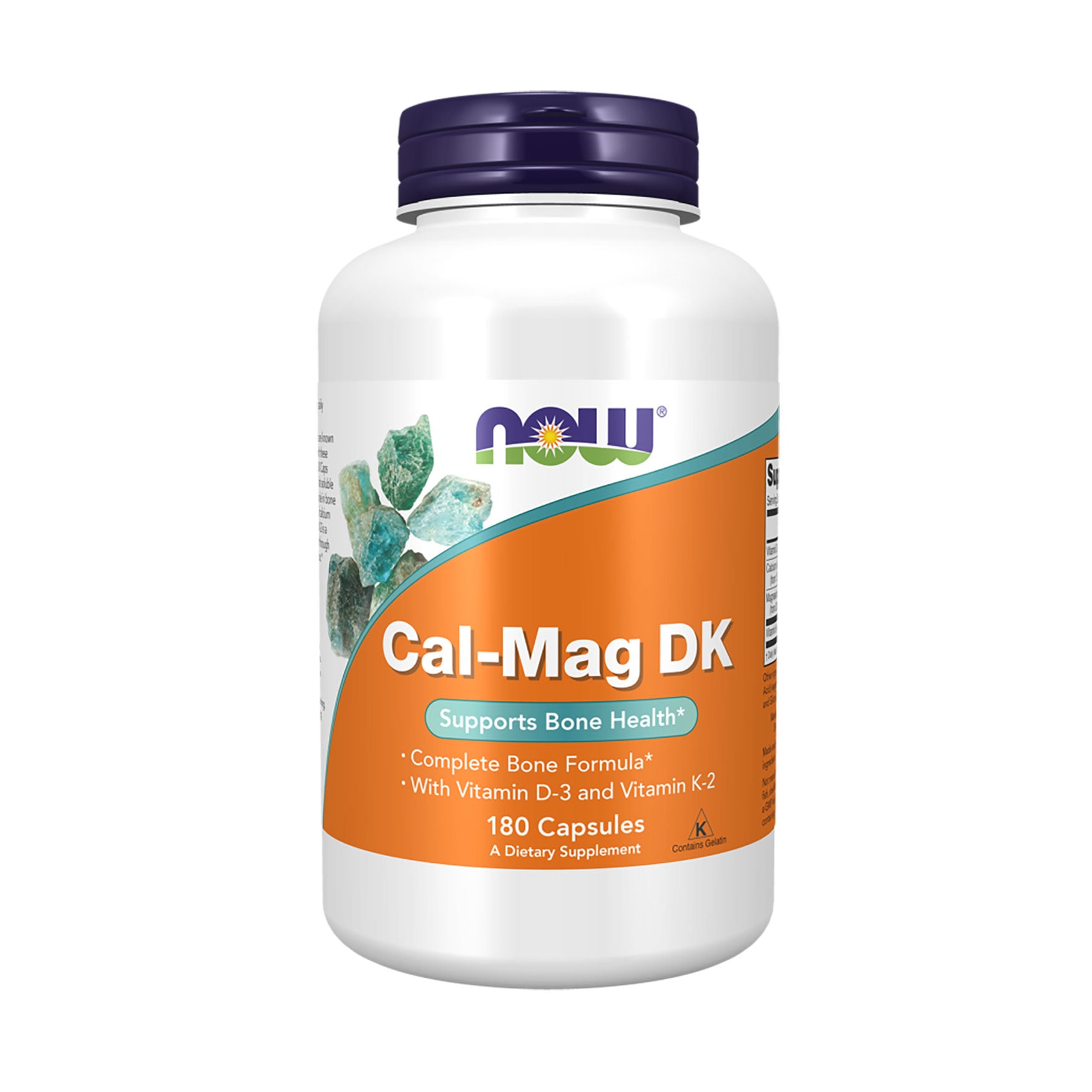 Кальцій, магній та вітамін Д3 + К2 NOW Foods Calcium + Magnesium + Vitamin D3 + K2, 180 капсул