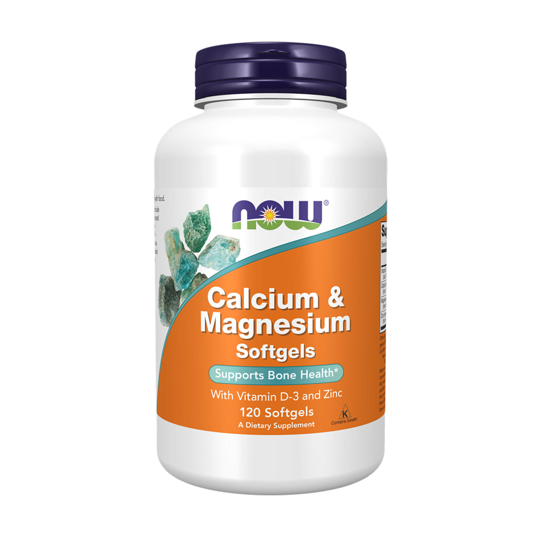 Кальцій та магній NOW foods Calcium &amp; Magnesium With Vitamin D3 And Zink з вітаміном Д3 та цинком, 120 м'яких капсул